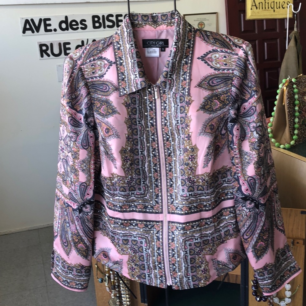 Nancy Bolin zip up shirt women’s.